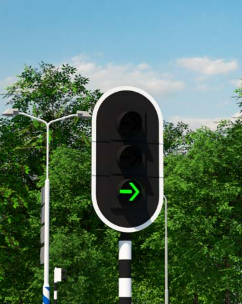 Stoplicht met pijl